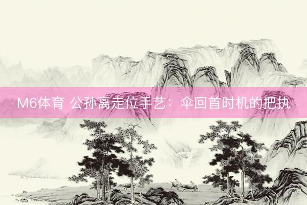 M6体育 公孙离走位手艺：伞回首时机的把执